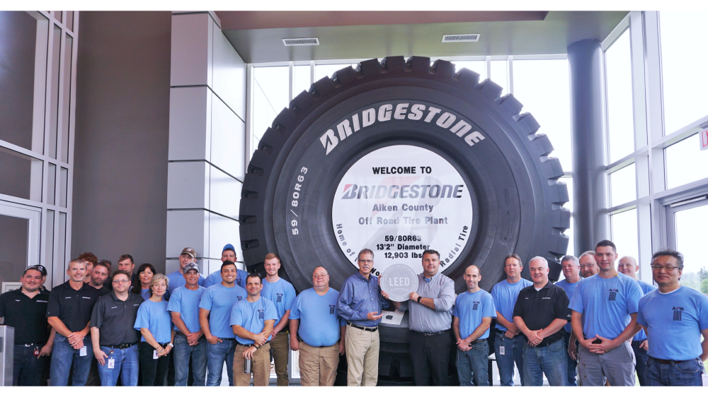 Bridgestone aiken plant teammates with LEED certification